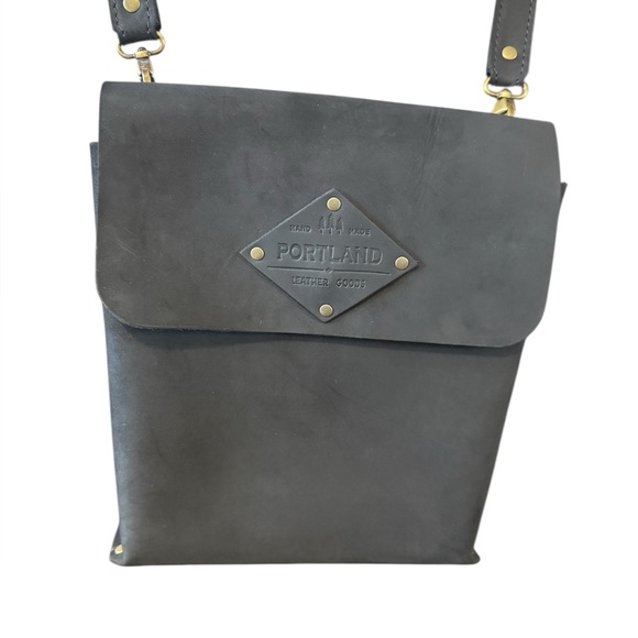 Portland Leather AP Hawkeye Satchel-Shadow Black - Picture 2 of 8